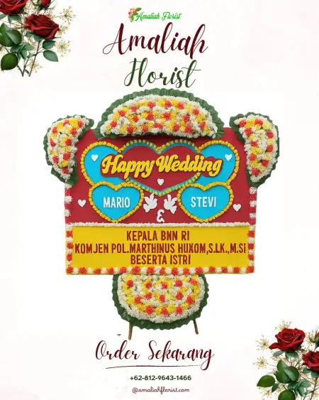 Papan Bunga Pernikahan Cemorokandang